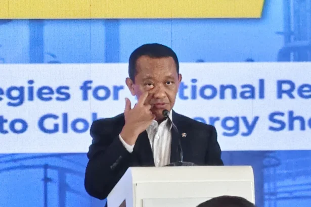 Menteri ESDM Bahlil Lahadalia dalam acara CNBC Energy Forum 2026 di Jakarta, Kamis, 25 Juni 2026. (Sumber: Owrite/Natania Longdong)