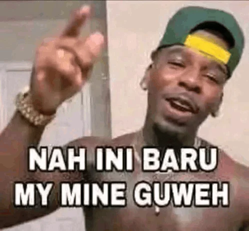 Ilustrasi bahasa slang my mine gueh