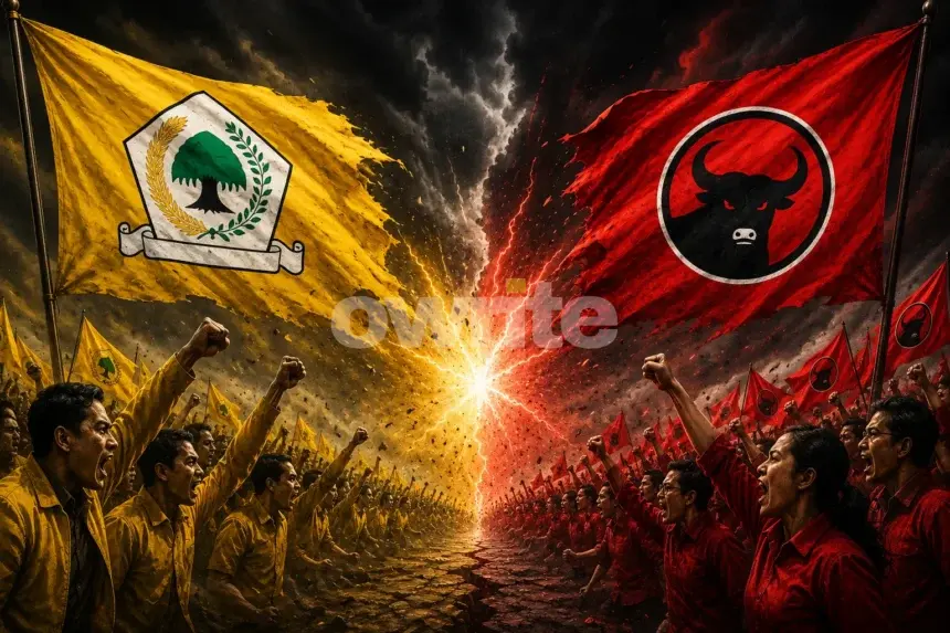 Gambar ilustrasi Partai Golkar - PDIP