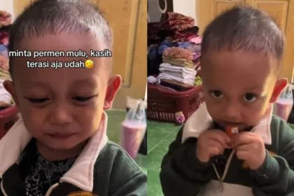 Viral ibu beri anak terasi untuk stop kebiasaan minta permen.