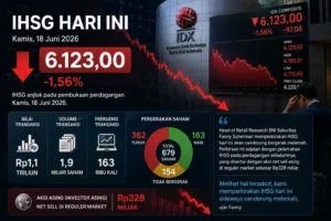 Ilustrasi IHSG 18 Juni 2026 dibuat oleh AI.