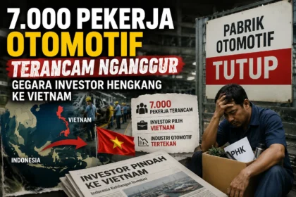 Ilustrasi 7.000 Pekerja Otomotif Terancam PHK. (Gambar dibuat AI)