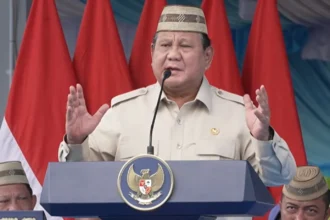 Presiden Prabowo berpidato pada Puncak Pekan Nasional Petani Nelayan di Gorontalo pada Selasa, 24 Juni 2026.