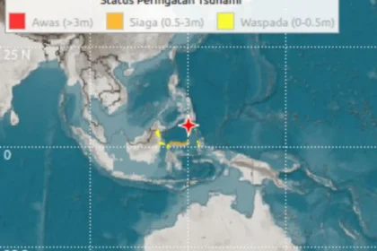 Pada Senin, 8 Juni 2026, pukul 06.37.42 WIB wilayah Pantai Selatan Mindanao, Filipina diguncang gempa tektonik.
