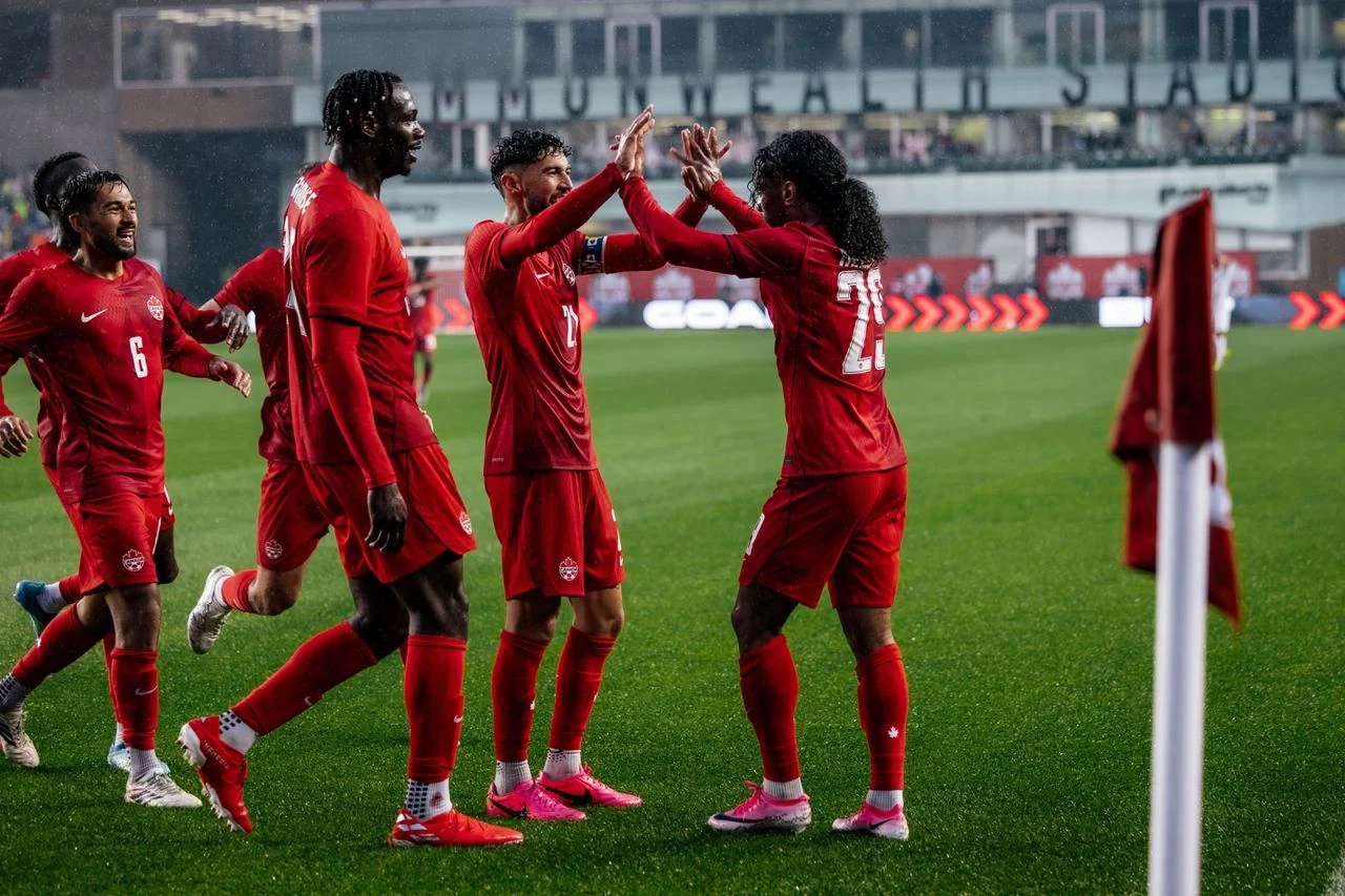 Selebrasi Timnas Kanada.