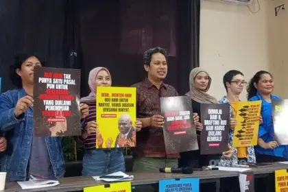 Koalisi Masyarakat Sipil merespons soal revisi UU HAM, 25 Juni 2026 di kantor YLBHI, Jakarta Pusat.
