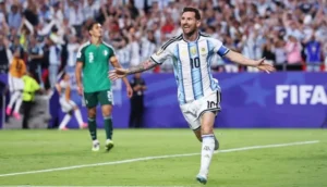 Lionel Messi cetak Hattrick saat Argentina bungkam Aljazair 3-0.