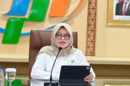 Deputi Bidang Statistik Distribusi dan Jasa BPS Pudji Ismartini (sumber: Owrite/Anisa Aulia)