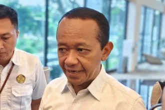 Menteri ESDM Bahlil Lahadalia di Kantor Kemenko Perekonomian (sumber: Owrite/Anisa Aulia)