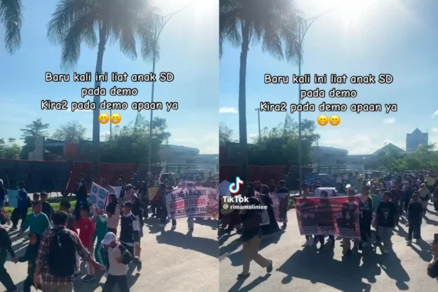 Aksi demo mendukung program Makan Bergizi Grtais (MBG).