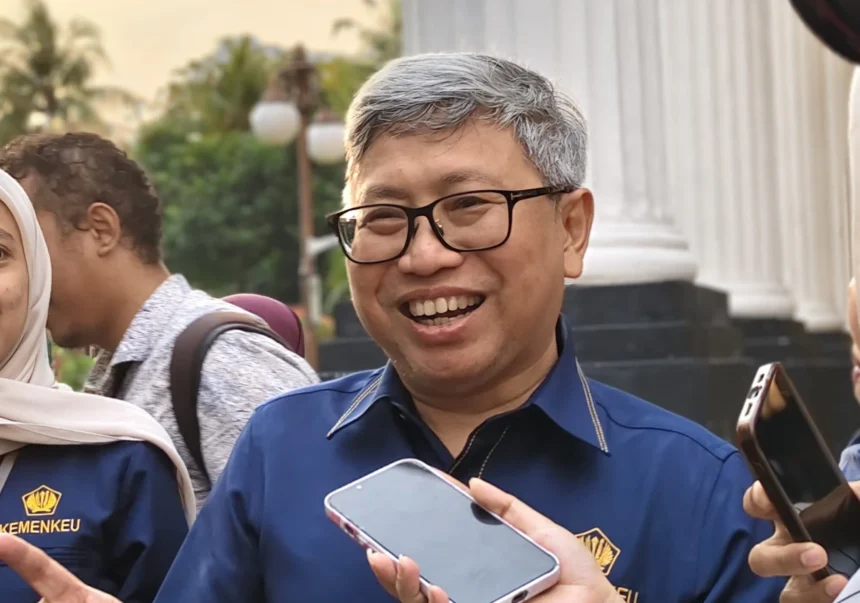 Direktur Jenderal Perbendaharaan Kementerian Keuangan Astera Primanto Bhakti di Kompleks Kemenkeu (sumber: Owrite/Anisa Aulia)
