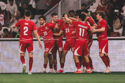 Timnas Indonesia saat gelaran FIFA Matchday melawan Oman