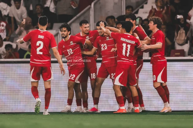 Timnas Indonesia saat gelaran FIFA Matchday melawan Oman