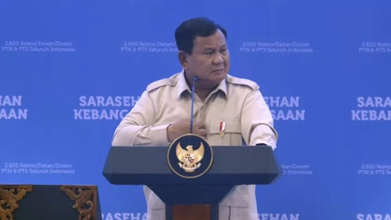Presiden RI Prabowo Subianto dalam Pembukaan Sarasehan Kebangsaan KSTI 2026