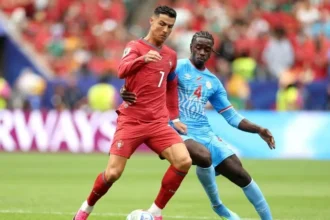 Cristiano Ronaldo saat laga lawan RD Kongo di laga perdana Grup F Piala Dunia 2026.