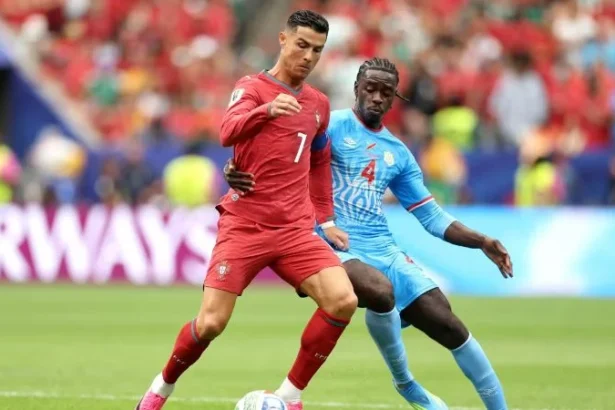 Cristiano Ronaldo saat laga lawan RD Kongo di laga perdana Grup F Piala Dunia 2026.