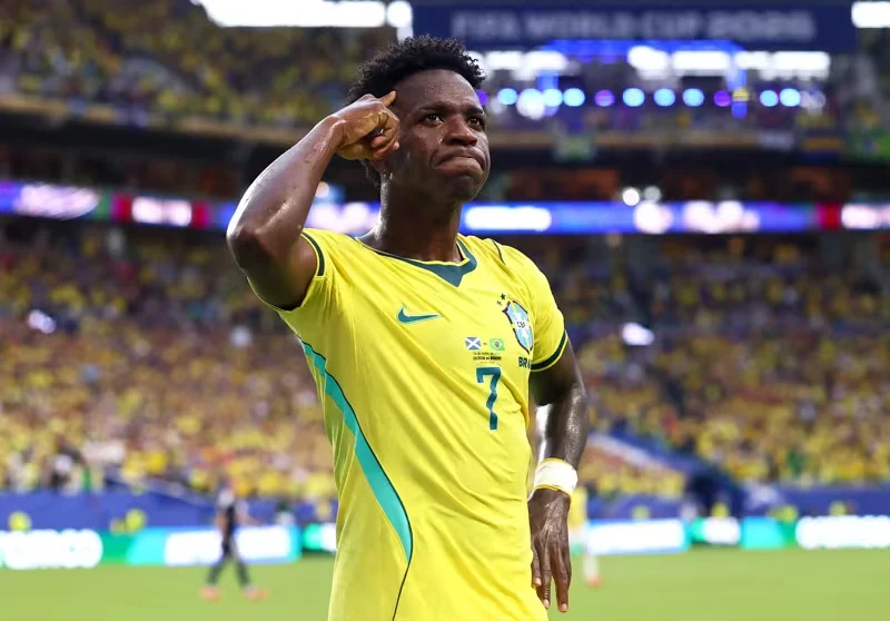 Cetak brace lawan Skotlandia, Vinicius Jr masuk deretan top skor Piala Dunia 2026