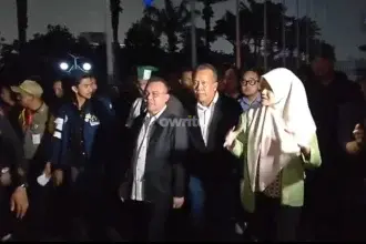 Wakil Ketua DPR RI Sufmi Dasco Ahmad, saat menemui perwakilan aksi mahasiswa