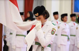 Ilustrasi Pasukan Pengibar Bendera Pusaka (Paskibraka) Tingkat Pusat