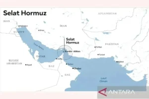 Ilustrasi Selat Hormuz.