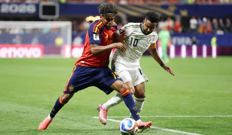 Laga Spanyol vs Arab Saudi di Piala Dunia 2026.