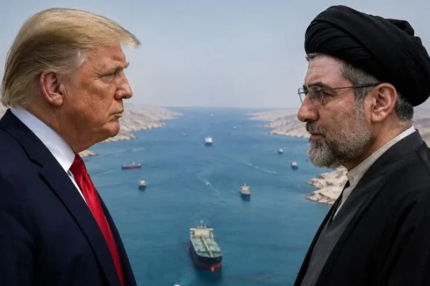 Ilustrasi Presiden AS Donald Trump dan Pemimpin Tertinggi Iran Mojtaba Khamenei. (Foto: AI).
