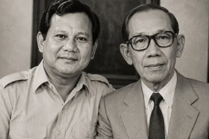 Presiden Prabowo Subainto dan ayahnya Soemitro Djojohadikusumo.