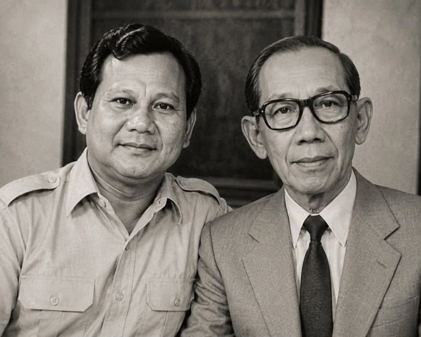 Presiden Prabowo Subainto dan ayahnya Soemitro Djojohadikusumo.