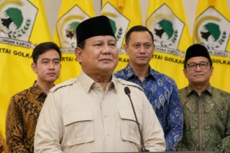 Ilustrasi Prabowo Subianto didampingi para bakal calon wakil presiden di Pilpres 2029.