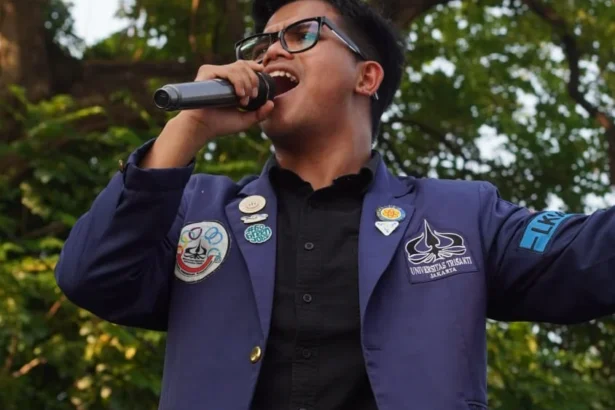 Koordinator Lapangan Aksi Mahasiswa Jakarta Barat, Arief Rizquna.