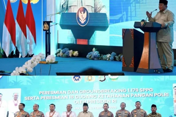 Presiden Prabowo Subianto memberikan penghargaan kepada eks Kepala Badan Gizi Nasional (BGN) Dadan Hindayana. Doc: IG Badan Gizi Nasional.