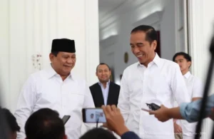 Presiden Prabowo Subianto dan Presiden ke-7 Joko Widodo saat konfrensi pers. Doc: Istanapresidenyogyakarta.