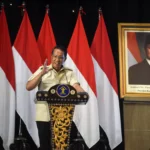 Menteri Hukum Supratman Andi Agtas memberikan sambutan pada peluncuran Forum Komunikasi Kebijakan (FKK) di Kantor Kementerian Hukum, Jakarta