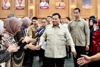 Presiden Prabowo Subianto saat menutup Sarasehan Kebangsaan Konvensi Sains, Teknologi, dan Industri Indonesia (KSTI) Tahun 2026 yang digelar di Jakarta International Convention Center (JICC), Jakarta, Minggu, 28 Juni 2026.