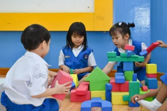 Siswa Taman kanak-kanak saat bermain