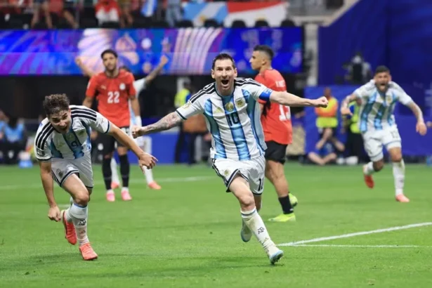Penyerang Timnas Argentina, Lionel Messi kenag sulitnya lawan Swiss di Piala Dunia 2014