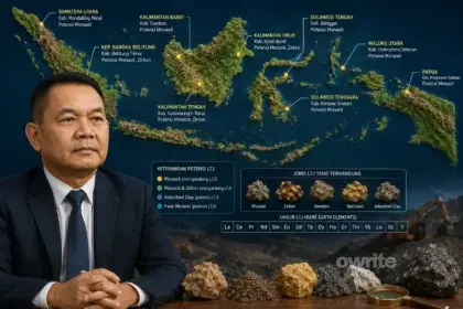 Ilustrasi Logam Tanah Jarang di Indonesia.