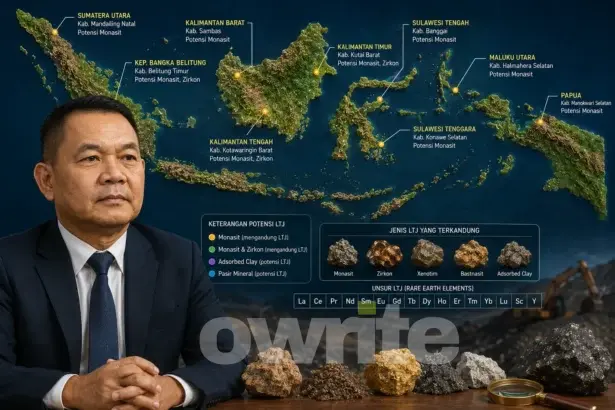 Ilustrasi Logam Tanah Jarang di Indonesia.