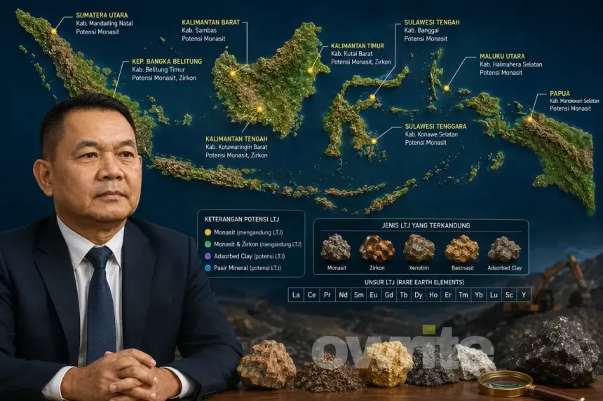 Ilustrasi Logam Tanah Jarang di Indonesia.
