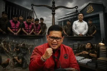 Ilustrasi perbedaan penanganan hukum terhadap pelaku pidana.