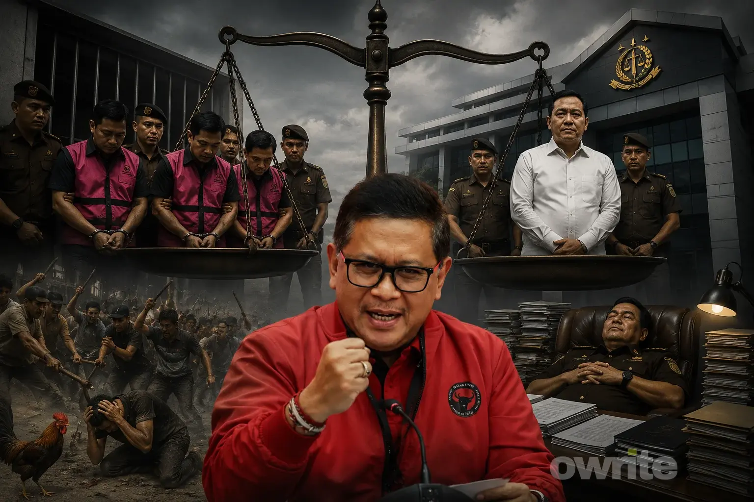 Ilustrasi perbedaan penanganan hukum terhadap pelaku pidana.