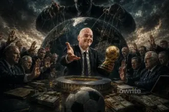 Ilustrasi penolakan asosiasi anggota FIFA terkait rencana penjualan saham Piala Dunia.