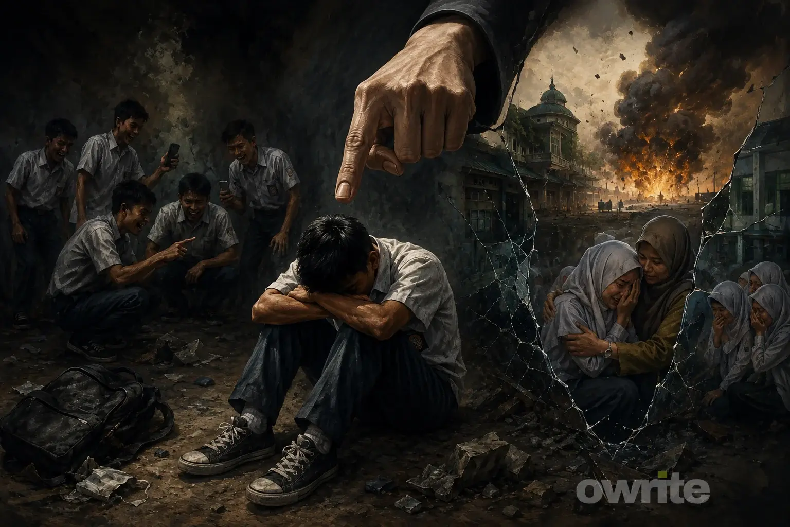 Ilustrasi perundungan siswa MAN 3 Padang.
