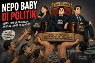 Gambar ilustrasi nepo baby, yang berarti orang yang punya akses lebih mudah karena berasal dari keluarga berpengaruh, dalam istilah saat ini disebutnya privilege.