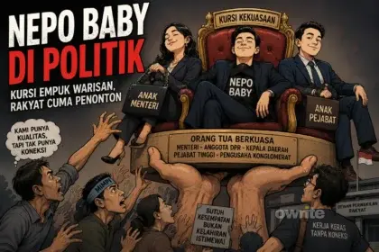 Gambar ilustrasi nepo baby, yang berarti orang yang punya akses lebih mudah karena berasal dari keluarga berpengaruh, dalam istilah saat ini disebutnya privilege.
