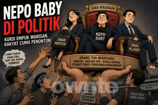 Gambar ilustrasi nepo baby, yang berarti orang yang punya akses lebih mudah karena berasal dari keluarga berpengaruh, dalam istilah saat ini disebutnya privilege.