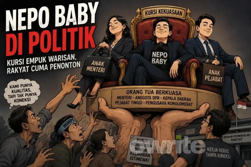 Gambar ilustrasi nepo baby, yang berarti orang yang punya akses lebih mudah karena berasal dari keluarga berpengaruh, dalam istilah saat ini disebutnya privilege.