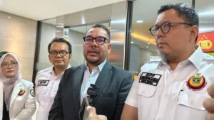 Kuasa hukum DPP IKM Dafrizal Djamari, usai mendampingi Sekjen DPP IKM Braditi Moulvey menjalani pemeriksaan klarifikasi sebagai pelapor di Mabes Polri