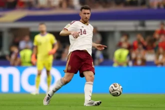 Pemain Spanyol Aymeric Laporte dalam Piala Dunia 2026.