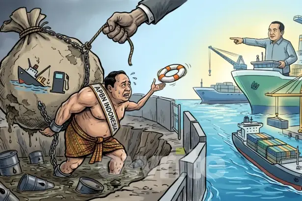 Ilustrasi jerat APBN dan potensi ekonomi maritim.